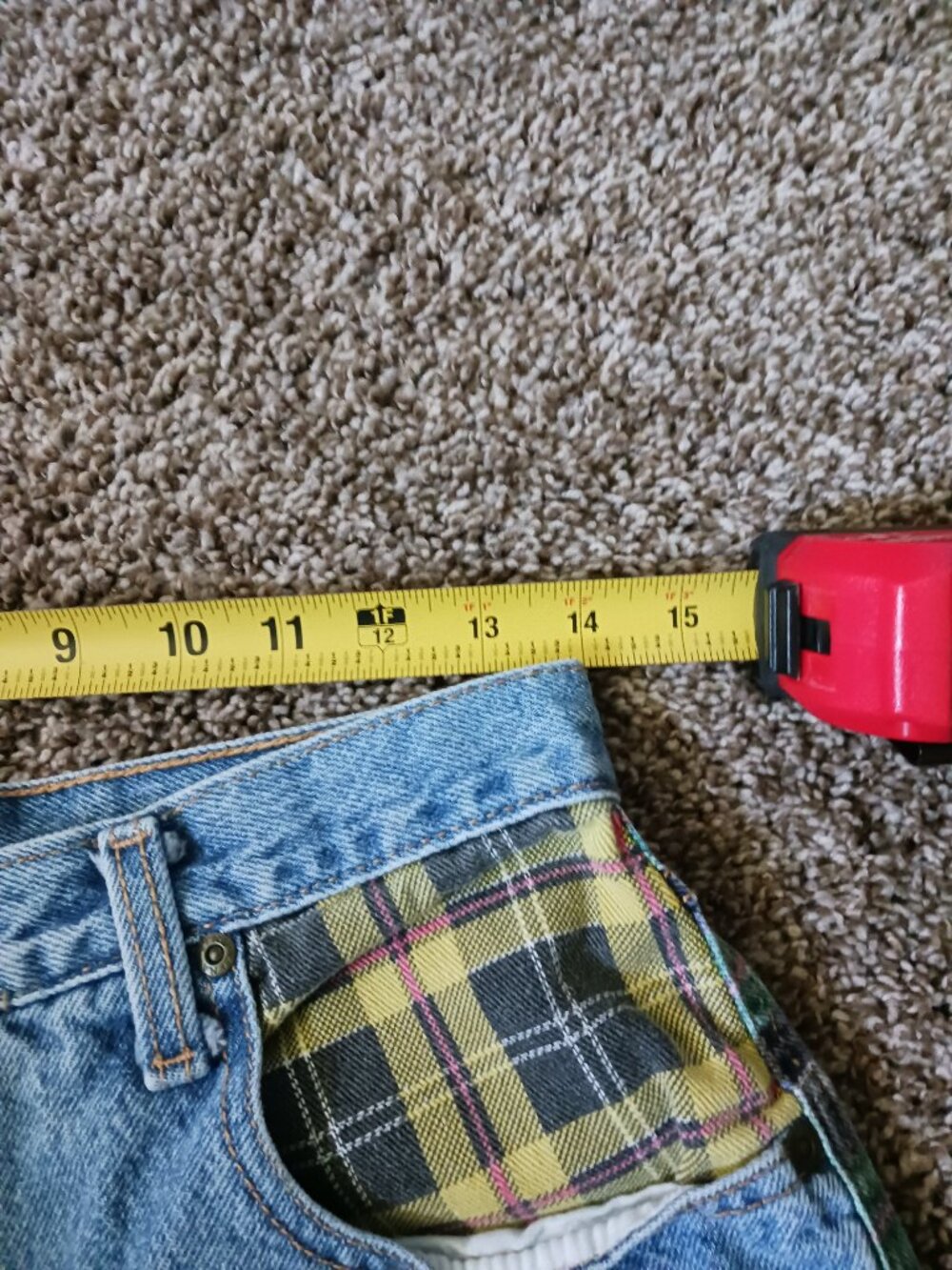 ZENA Vintage 90's Women's plaid jean shorts 11/12 - Picture 2 of 11